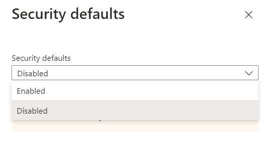 security defaults