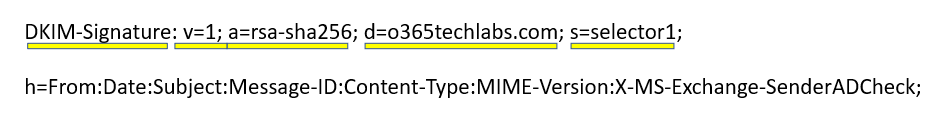 dkim in email header
