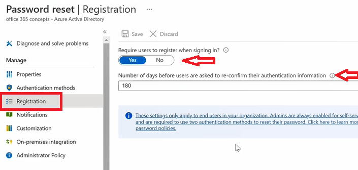 SSPR registration