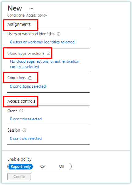 conditional access policies components
