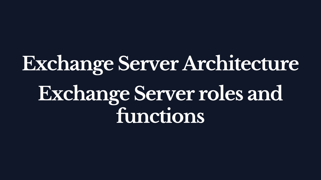 exchange server roles