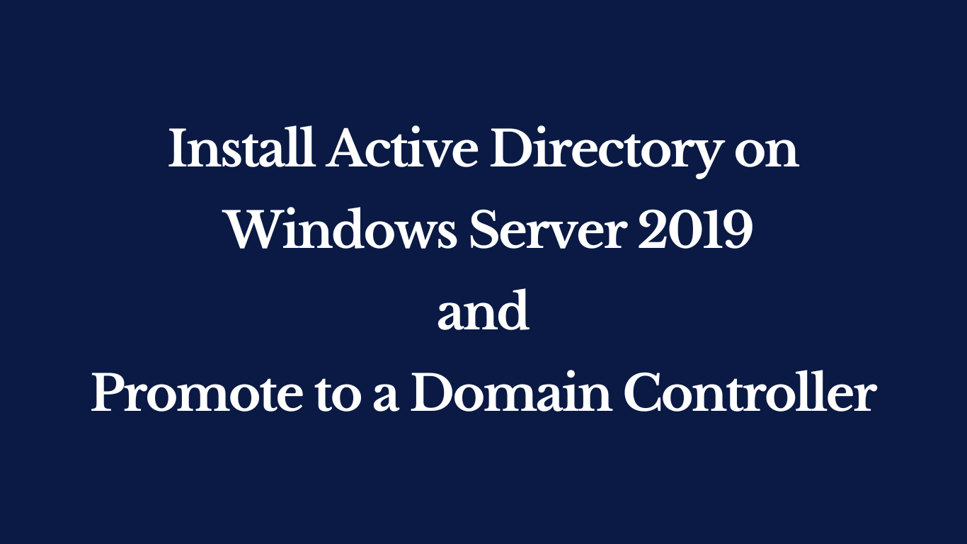 install active directory