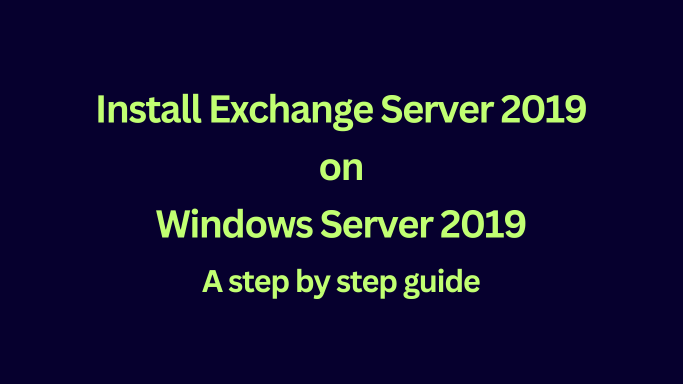 install exchange server 2019