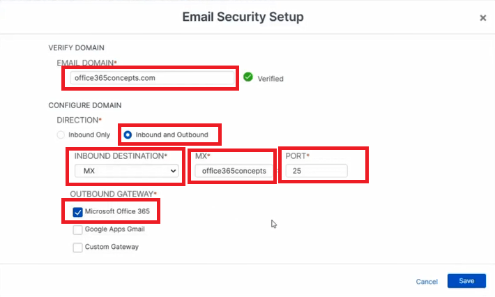 sophos email gateway set up