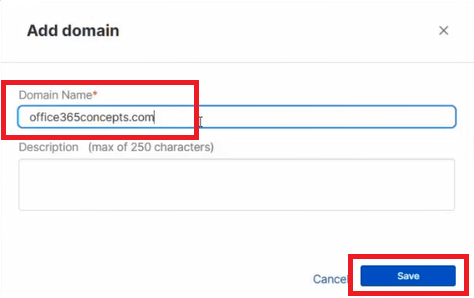 steps to verify domain in sophos central