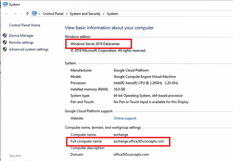 verify exchange server version