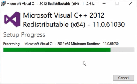 Install Visual C Redistributable Package