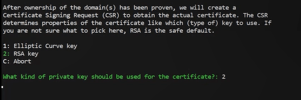 RSA prompt