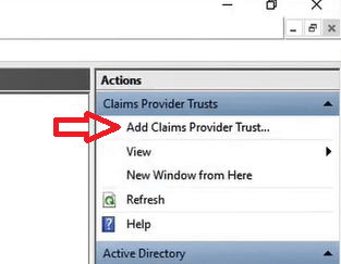 add claims provider trust in adfs server