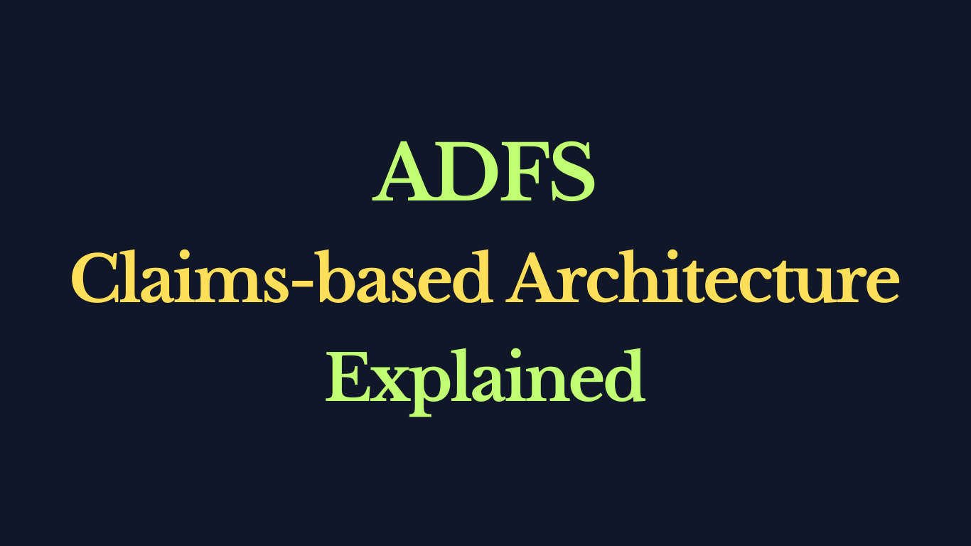 adfs claims based architecture