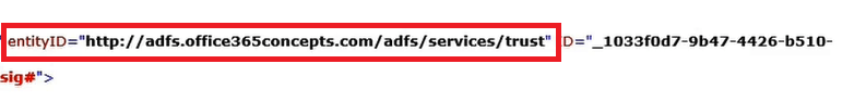 adfs federation service identifier