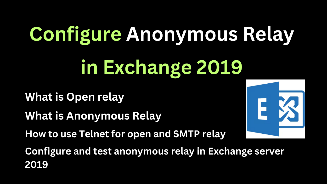 configure smtp relay in exchange server 2019