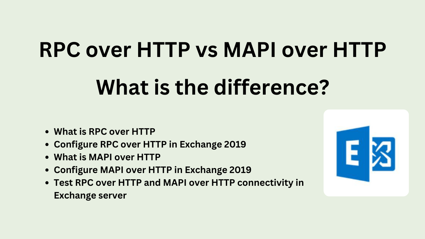 Difference between RPC over HTTP and MAPI over HTTP