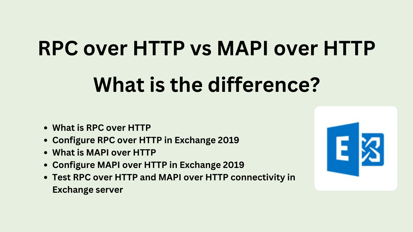 difference between RPC over HTTP and MAPI over HTTP