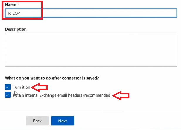 enable inbound connector