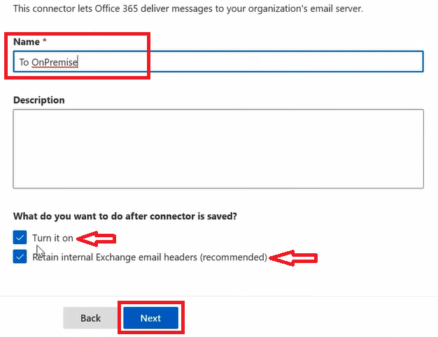 outbound connector name