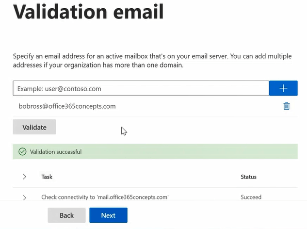 outbound connector validation successful