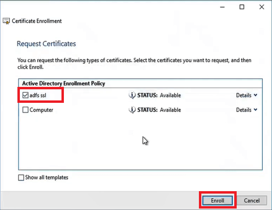 request certificate