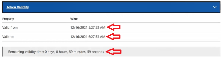 token validity under claims x ray tool