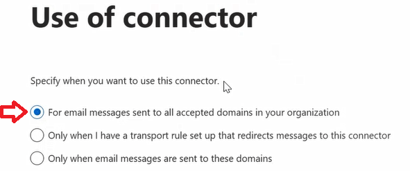 use of outbound connector