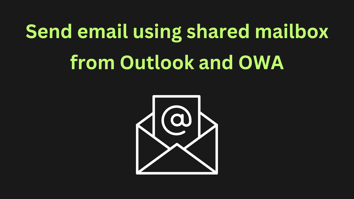 Send email using shared mailbox