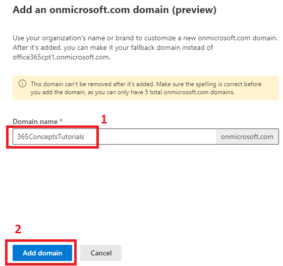 add an onmicrosoft.com domain