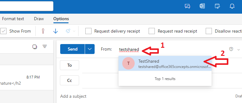 add another email address in OWA