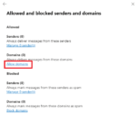 How to whitelist a domain in Office 365