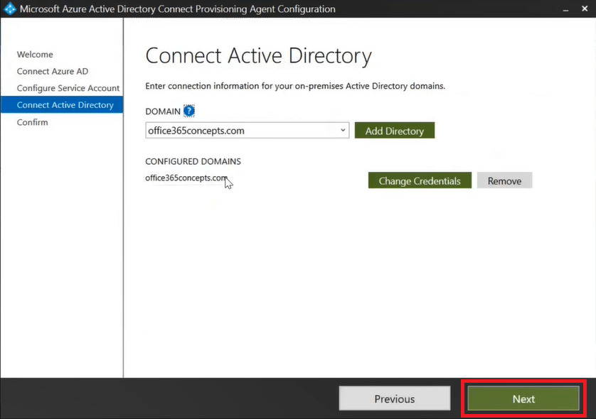 connect active directory azure ad connect provisioning agent