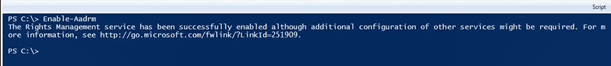 enable-aadrm powershell command