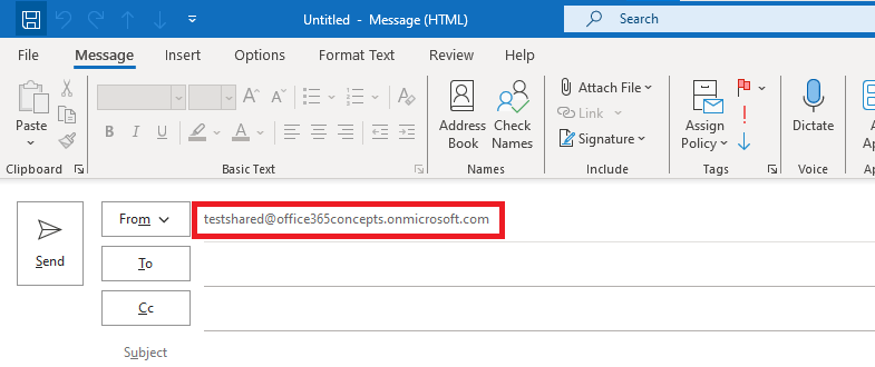 from email in outlook