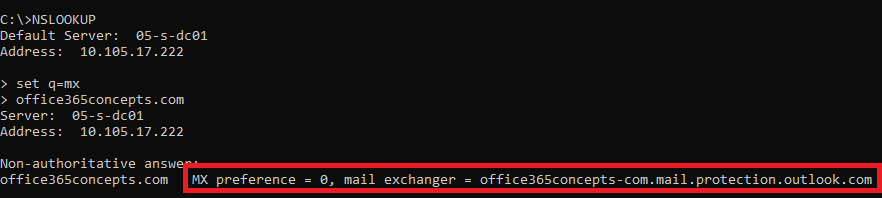 mx record lookup
