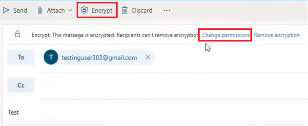 send encrypted email using OME