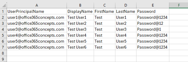 Create bulk users in Office 365 using PowerShell and CSV