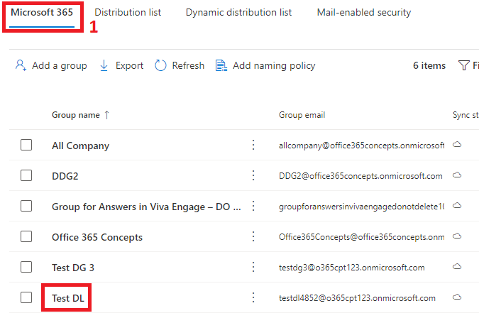 Distribution list has been upgraded to Microsoft 365 Group successfully