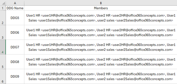 Export members of all Dynamic Distribution Groups to CSV