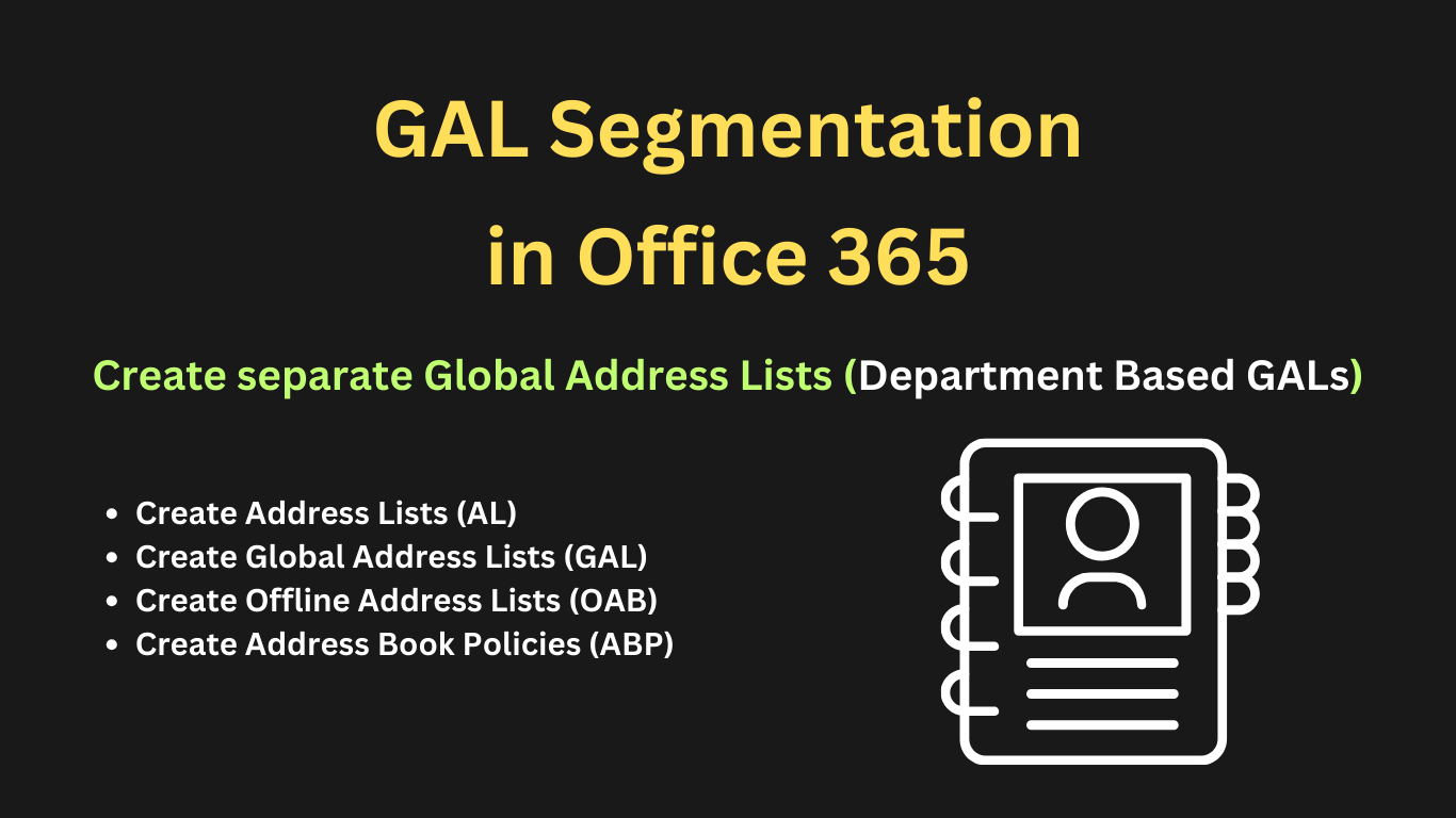 GAL Segmentation in Office 365 – Department based GAL Segmentation