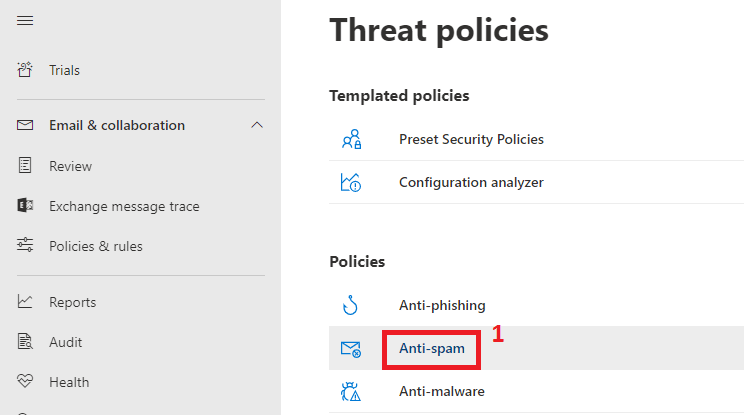 anti spam policies