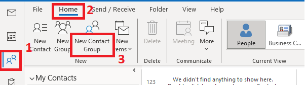 create a distribution group in outlook
