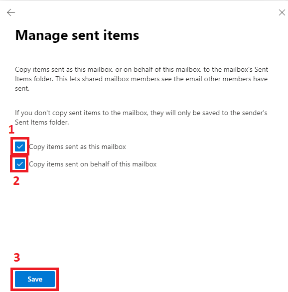 manage sent items