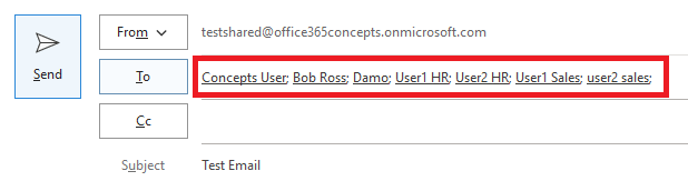send email to multiple users in outlook