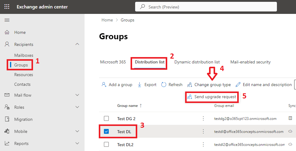 convert distribution list to office 365 group