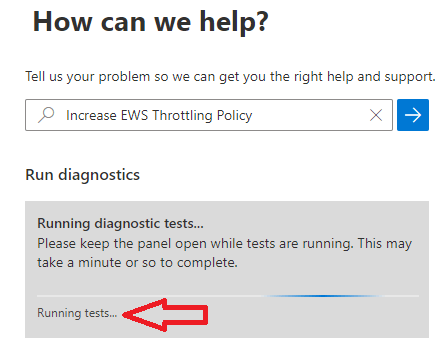 running ews throttling test