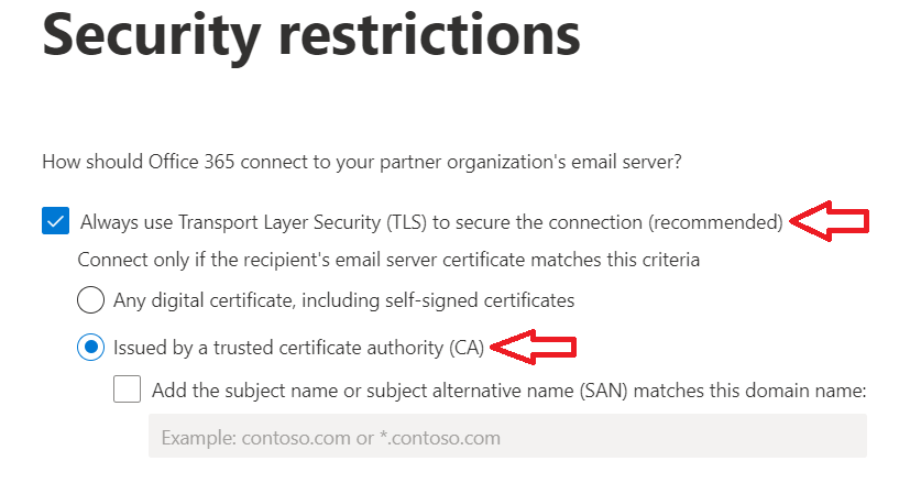 security restrictions