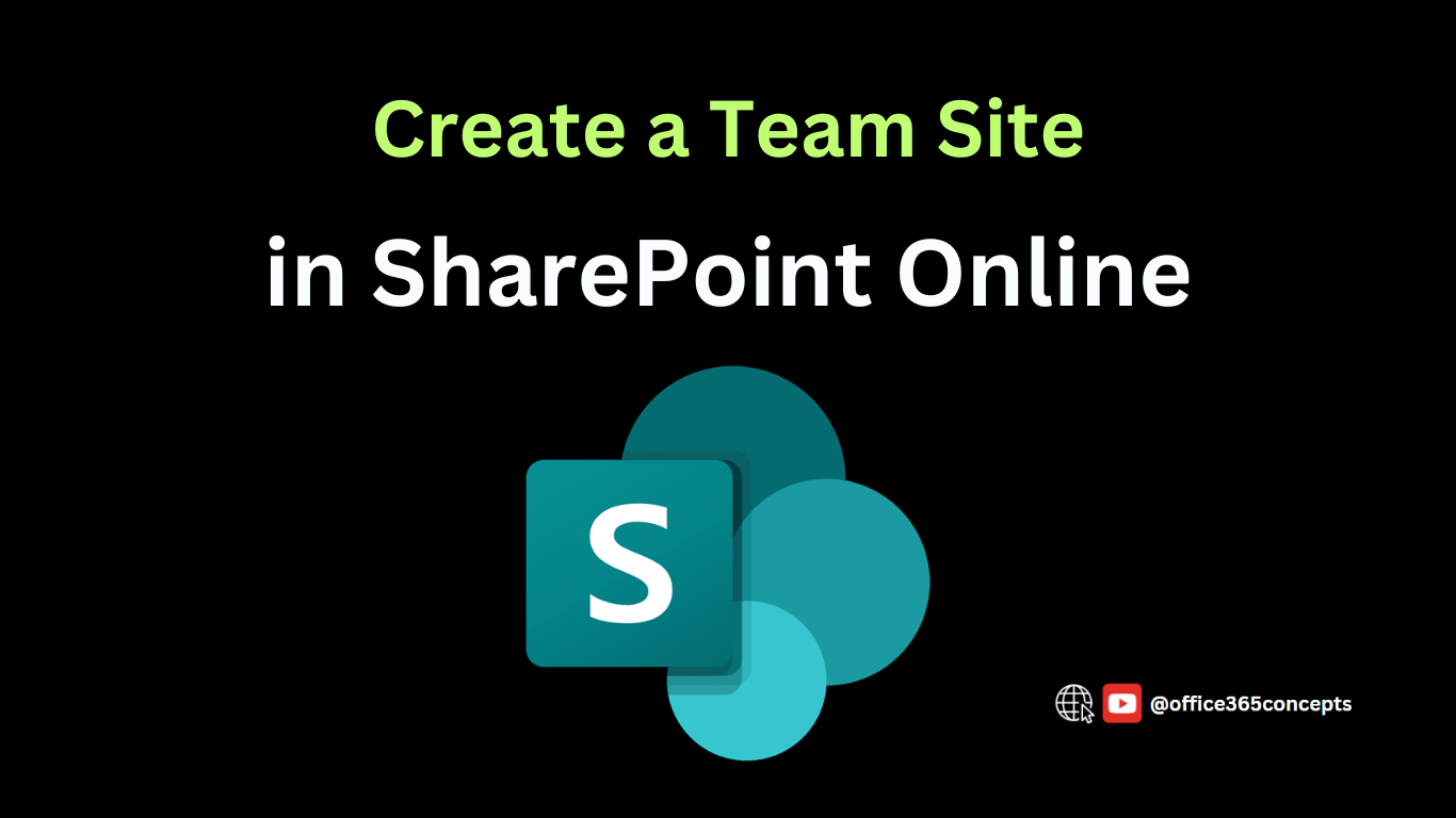 how to create team site in sharepoint