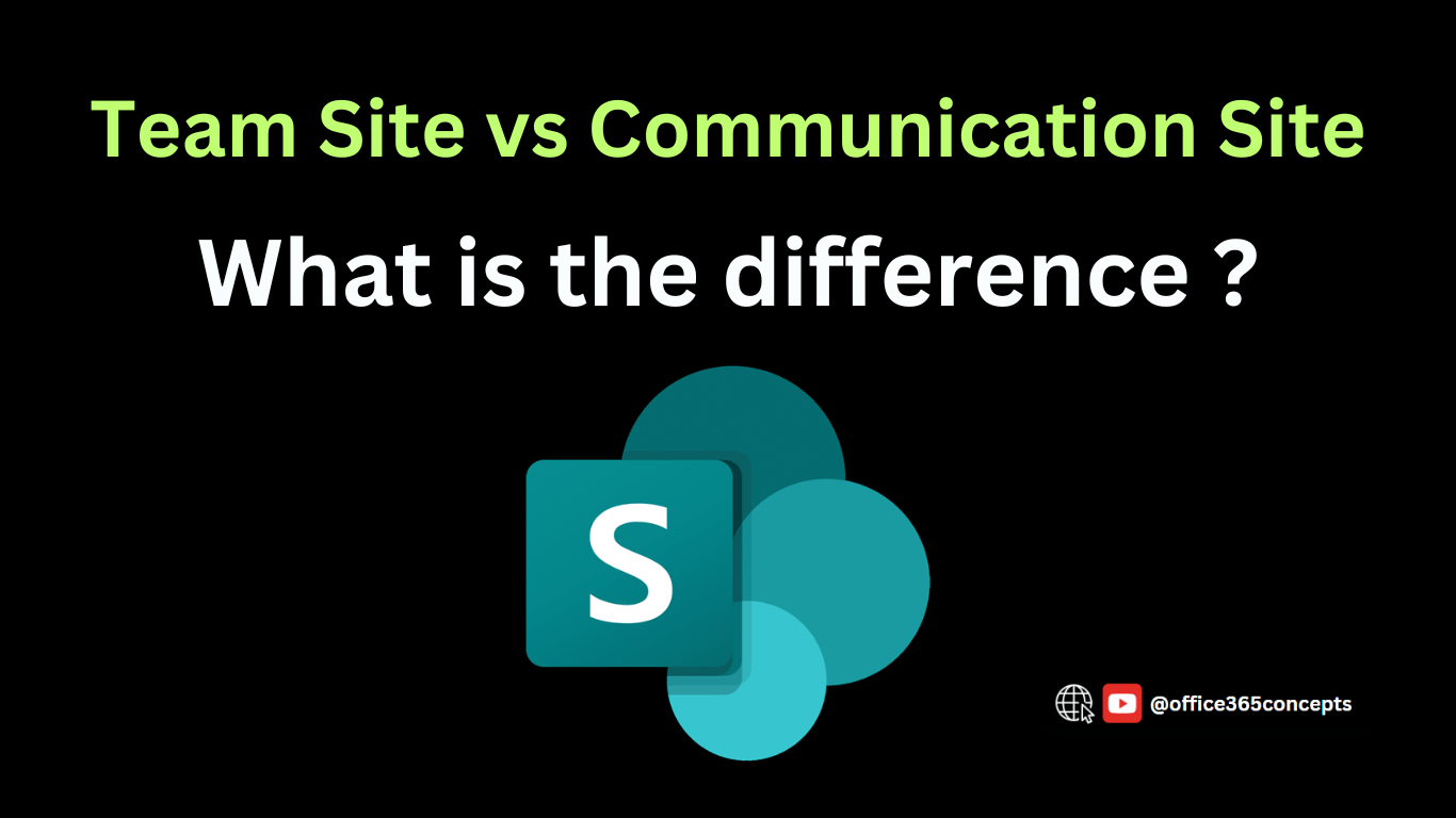 team site vs communication site